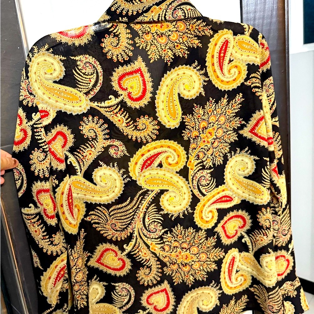 Paisley Pattern Long Sleeve Shirt - Picture 4 of 5